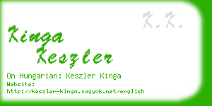 kinga keszler business card